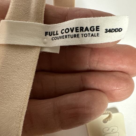 Aerie Bra 34DDD SMOOTHEZ Sands Underwire Full Coverage Lightly Lined T Shirt NWT - Picture 5 of 11